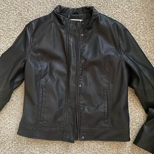 Black Target pleather jacket by a new day